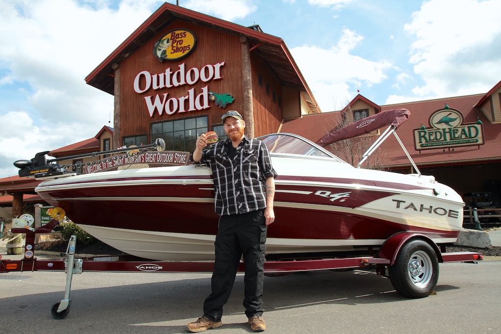 Hardee's and Bass Pro Shop gave this boat away.