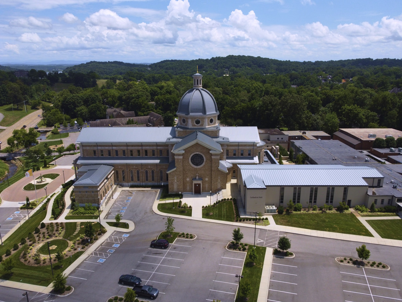 The Cathedral of the Most Sacred Heart of Jesus is a cathedral and parish church located in Knoxville, Tennessee, United States. It is the seat of the Catholic Diocese of Knoxville. The original cathedral church was completed in 1956 and the present church was completed in 2018.