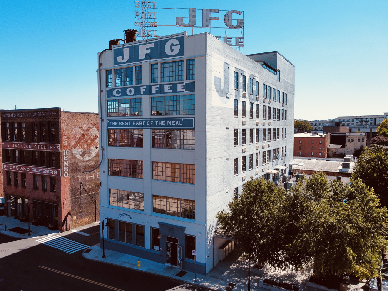 JFG Building Knoxville drone photography